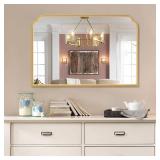 $110 36X24 Gold Bathroom Vanity Mirror, Rounded