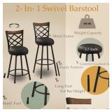 $110 Swivel Bar Stools, 24/29 Inch Adjustable