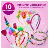 Klever Kits Headband Making Kit for Girls - Make Your Own Fashion Headbands - DIY Hair Accessories Set, DIY Arts and Crafts Gifts for 5 6 7+ Year Old