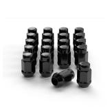 20PCS 1.4 inch 12x1.5 Closed End Bulge Acorn Black Lug Nuts - Cone Seat - 19mm Hex Wheel Lug Nut for Accord Civic Element HR-V Escape Sierra