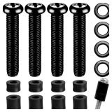 M8 Screws for Samsung TV M8x45mm, Pitch 1.25mm TV Mounting Bolts Screws with 25mm Long Spacers Work with Samsung 50" 55" 60" 65" 70" 75" 82" TV Black