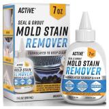 Mold Stain Remover Gel Cleaner - ACTIVE Heavy Duty Stain Cleaner for Front Loader Washing Machine Seal, Bathroom Grout, Shower, Caulk - Front Load Washer Cleaning Solution - 7 Fl Oz