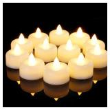 Amagic 24Pack Flameless LED Tea Lights Candles Battery Operated, Electric Fake Tealight Candles for Votive, Halloween, Christmas, Home Decor, Wedding, Table Decor (24Pack)