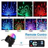 Party Lights, Dj Rave Lights Led Strobe Lights Sound Activated Stage Lights Projected Effect Dancing Lights Remote Control for Birthday Xmas Wedding Bar Kids Christmas-1 Pack