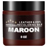 STARTSO WORLD Leather Recoloring Balm, Maroon Leather Repair Kit for Furniture, Leather Dye, Leather Color Restorer for Couches, Leather Couch Paint | Repair, Restore & Renew Old, Faded Leather