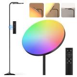 SIBRILLE RGB Floor Lamp, 36W Bright LED Standing Lamp, Stepless Dimming Color Changing Torchiere Floor Lamps with Remote, 350Â°Rotating Modern Tall Floor Lamp for Living Room, Gaming Room