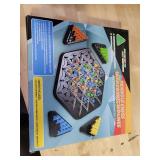 Chain Triangle Chess Game, Triggle Board Game, Triggle Rubber Band Peg Game for 2 to 4 Players