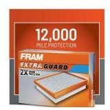 FRAM Extra Guard Air Filter CA11480 for Select Ford and Lincoln Vehicles Fits select: 2015-2023 FORD EDGE 2013-2020 FORD FUSION