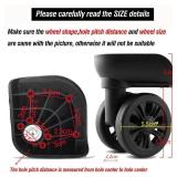 Zoofen Luggage Wheels Replacement Black Suitcase Wheels Replacement Suitcase Caster Wheels (Z311)