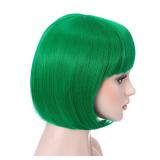 Onedor 10" Short Straight Hair Flapper Cosplay Costume Bob Wig (T2615 - Green)