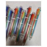 Favide 22 Pack 0.5mm 6-in-1 Multicolor Ballpoint Pen,6-Color Retractable Ballpoint Pens for Office School Supplies Students Children Gift,Kids Party Favors