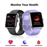 Smart Watch, Fitness Tracker with Heart Rate Monitor, Blood Oxygen, Sleep Tracking, 1.5 Inch Touchscreen Smartwatch for Android iOS Swimming Waterproof Pedometer Step Calories Tracker for Women Men