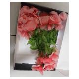 Cloudecor Artificial Roses Velet Real Touch Single Stem Fake Roses Silk Realistic Bouquet Flowers Arrangements Home Office Garden Grave Party Wedding Decoration(Light Pink-15p, Blossom Roses)