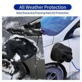 LZSTEC EV Charger Port Cover, Electric Car Charger Plug Cover, Outdoor Waterproof Winter Snow Rain UV All-Weather Protection, Magnetic Attachment, Suitable for Steel-Bodied Electric Vehicles