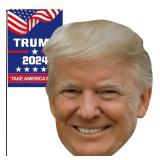 Ouraqto TRUMP 2024 Yard Sign Double Sided 18x14 Inch Yard signs Outdoor Decorative Trump Handheld Signage Trump Merchandise for Garden Lawn(with Flag)