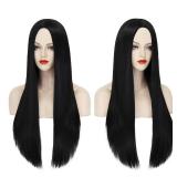 Mersi Long Black Wig for Women Halloween Costume 27