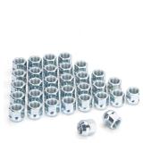 Dynofit 9/16-18 Open End Lug Nuts Set for Dodge Ram 1500 2500 3500 2002-2011, 32pcs Zinc Open Ended Nuts fit Dokata 2005-2011,Durango 2004-2009, 19mm Hex Aftermarket Lugnut fit 5&6&8 Lug Rim Wheel