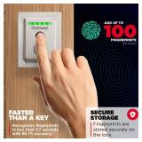 Kwikset Halo Touch Fingerprint Wi-Fi Smart Lock, Keyless Entry Door Low Profile Deadbolt, Geofence Auto-Unlock, Grade AAA Certified, No Hub Easy Install, Satin Nickel, Square - Retail: $151.74