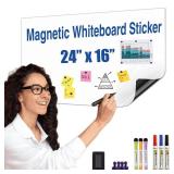 Magnetic White Board Sticker - Adhesive Backing 24