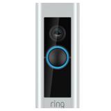 Ring - Wired Doorbell Plus Smart Wi-Fi Video Doorbell - Satin Nickel - Retail: $190.41