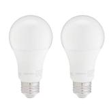 Amazon Basics A19 LED Light Bulbs 100 Watt Equivalent, Soft White (2700K), Energy Efficient 15W, Non-Dimmable, 10,000 Hour Lifetime, 2-Count