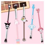 5PCS Cartoon Makeup Brushes Set with Storage Bag, Popular Anime Cosmetic Brushes for Girl Women