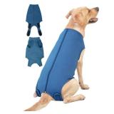 Caslfuca Dog Surgery Recovery Suit - After Spay, Abdominal Wounds Post Surgical Recovery, Anti Licking Breathable Dog Onesies for Small, Medium & Large Pet, Alternative Bandages Cone E-Collar