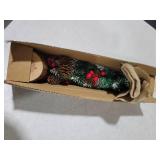 Tabletop Christmas Tree 1.5ft Artificial Mini Christmas Tree, with Pine Cones Berry Small Christmas Tree for Desk or Bedroom, Table Top Xmas Tree with Burlap Base for Holiday Indoor Christmas Decor