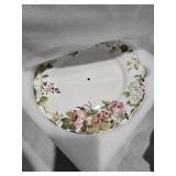 Linlins Elegant Bone China Rose Pattern 2-Tier Cake Stand/ Cupcake Stand/ Pastry Serving Cake Stand in Gift Box (Flower C)