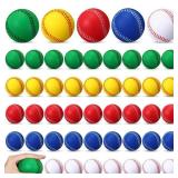 Jenaai 50 Pcs 9 Inch Soft Foam Baseball Practice Baseballs League Recreational Soft Foam Baseballs Practice Hitting Ball Colored Training Ball for Players Baseball Training Balls for Adults