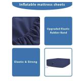 Bedecor Air Bed Sheets for Mattress Cover Removable Bed and Elastic Band Super Soft and Breathable & Deep up to 21" Blue Twin