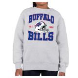 Junk Food Clothing x NFL - Buffalo Bills - Kids Crewneck Fleece Sweatshirt for Boys and Girls - Size Large