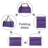 HOLYLUCK Foldable Travel Duffel Bag For Women & Men Luggage Great for Gym (Purple) One_Size