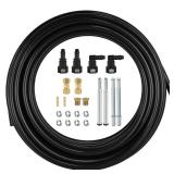 MuRealy 3/8" Fuel Line Repair Kit - Premium 3/8 Inch Black Fuel Line Kit(2024 New), FLK-38 Automotive Nylon or Steel Fuel Line Tubing Kit for Cars, Trucks, and SUVs