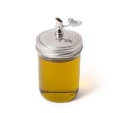 Jarware Stainless Steel Oil Cruet Lid, Wide Mouth Mason Jar Spout Lid