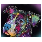 Dawhud Direct Colorful Dog Fleece Blanket for Bed, 50 x 60 inches Dean Russo Dog Fleece Throw Blanket 