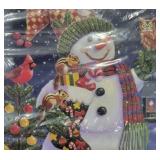 Dawhud Direct Snowman and Friends Christmas Fleece Throw Blanket - 50x60-Inch Soft Plush Holiday Winter Blanket for Kids and Adults - Cozy Snowman Blanket for Christmas Decorations and Holiday Throws