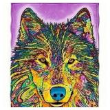 Dawhud Direct 50" x 60" Colorful Dean Russo - Wolf Throw Blanket