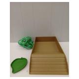 Tortoise Habitat with Slopes,Turtle Habitat Set with Turtle Water Dish Food Tongs and Food Ball,Tortoise Accessories for Tortoises Turtles Lizards Bearded Dragons Frogs Other Amphibians