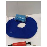 ) Donut Cushion Seat, Inflatable Ring Cushion with A Pump, Hemorrhoid Seat Pillow, Round Wheelchairs Seat Cushion for for Home, Car or Office (15" Blue