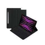 AnMengXinLing Galaxy Tab S10+ Plus/S9+ Plus/S9 FE+ Plus 12.4" /S8+/S7+/S7FE Tablet Case with Keyboard, Candy Colors Slim Protective Cover with Magnetic Detachable Keyboard with S Pen Holder?Black