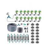 Drip Irrigation System 98ft, Fast Connect Automatic Irrigation Kit with 12mm, 6mm Blank Distribution Tubing and Accessories, DIY Garden Watering Equipment for Garden, Greenhouse, Flower Bed, Patio