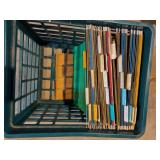 Plastic crate w/organization files