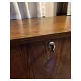 Locking Wooden Cabinet with Key.