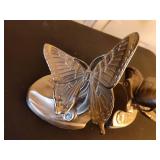 PM Craftsman Brass butterfly bookends