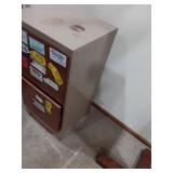 2 Drawer metal filing cabinet