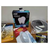 Blind cleaner, light bulbs and batteries