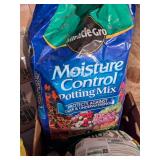 Moisture control potting mix, 2- bags of lawn fertilizer cow manure and more