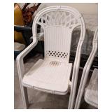 2- Plastic patio chairs