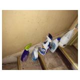 Broom, dust pan, Swiffer mop and more